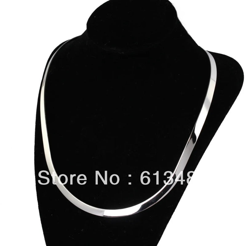 Noble Silver Stainless Steel Torques Necklace for Women