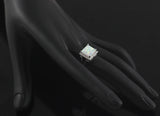 Silver Plated Pink Fire Opal Ring Size 6 7 8 9