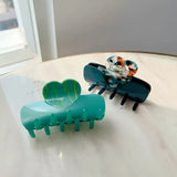 Heart-Shaped Stripes Hair Clip Claw Acetic Acid Shark Hair Claw Hair Accessories