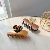 Heart-Shaped Stripes Hair Clip Claw Acetic Acid Shark Hair Claw Hair Accessories