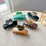 Heart-Shaped Stripes Hair Clip Claw Acetic Acid Shark Hair Claw Hair Accessories