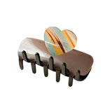 Heart-Shaped Stripes Hair Clip Claw Acetic Acid Shark Hair Claw Hair Accessories