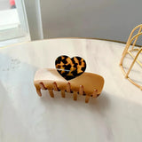Heart-Shaped Stripes Hair Clip Claw Acetic Acid Shark Hair Claw Hair Accessories