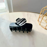 Heart-Shaped Stripes Hair Clip Claw Acetic Acid Shark Hair Claw Hair Accessories