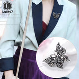 Retro Butterfly Rhinestone Brooch Exaggerated Personality Corsage Pins