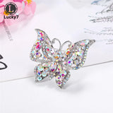 Retro Butterfly Rhinestone Brooch Exaggerated Personality Corsage Pins