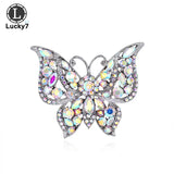 Retro Butterfly Rhinestone Brooch Exaggerated Personality Corsage Pins