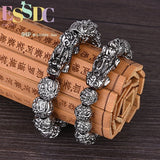 Thai Silver Lucky Jucai Pixiu Bracelet for Couple
