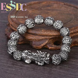 Thai Silver Lucky Jucai Pixiu Bracelet for Couple