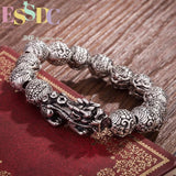 Thai Silver Lucky Jucai Pixiu Bracelet for Couple