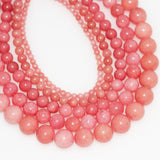 Rhodochrosite Round Stone Beads 4-12mm DIY Bracelet Making