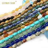 Natural Stone Beads Agate Turquoise for Jewelry Making Diy Bracelet
