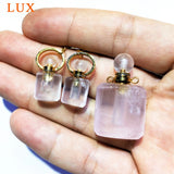 Rose Quarts Perfume Pendant Jewelry Earrings