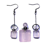Rose Quarts Perfume Pendant Jewelry Earrings