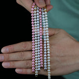 Rose Silver Heart CZ Tennis Chain Bracelet Bangle Gift