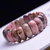 Rosestone Natural Crystal Hand Texture Stone Bracelet for Women