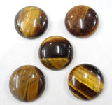 Natural Tiger Eye Stone 25mm Cabochons for DIY Jewelry Making 20pcs