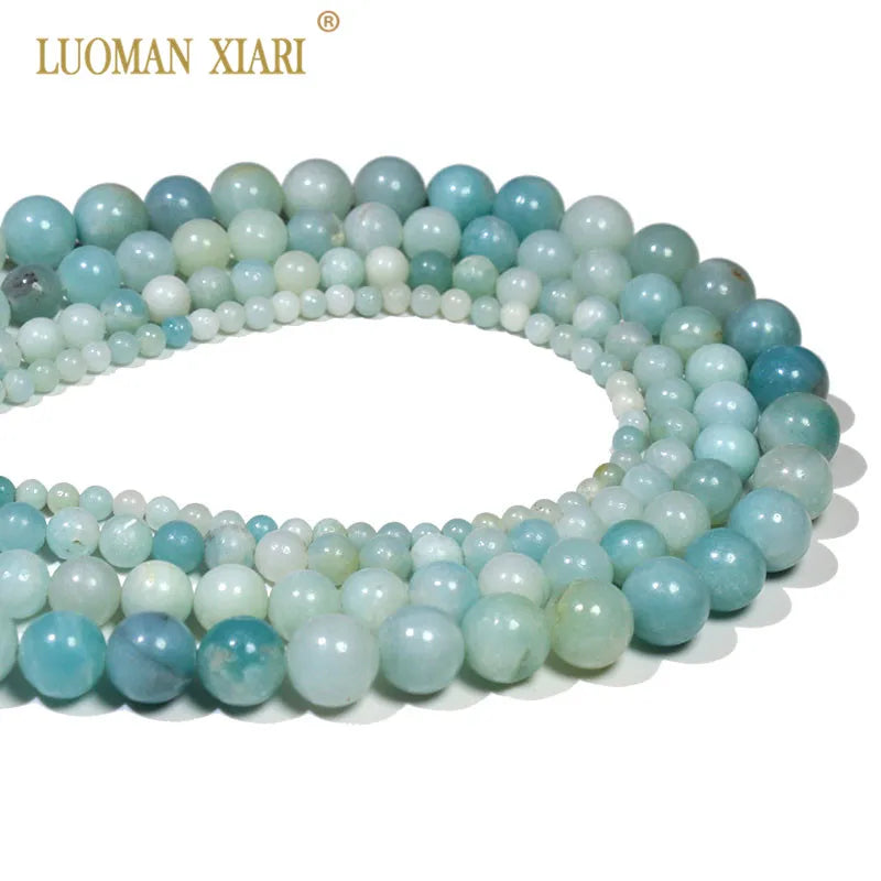 Amazonite Natural Stone Round Beads 4/6/8/10/12mm Strand 15.5''