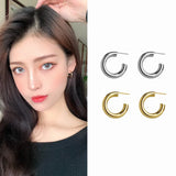 Round Circle Women Hoop Earrings Gold/Silver Jewelry