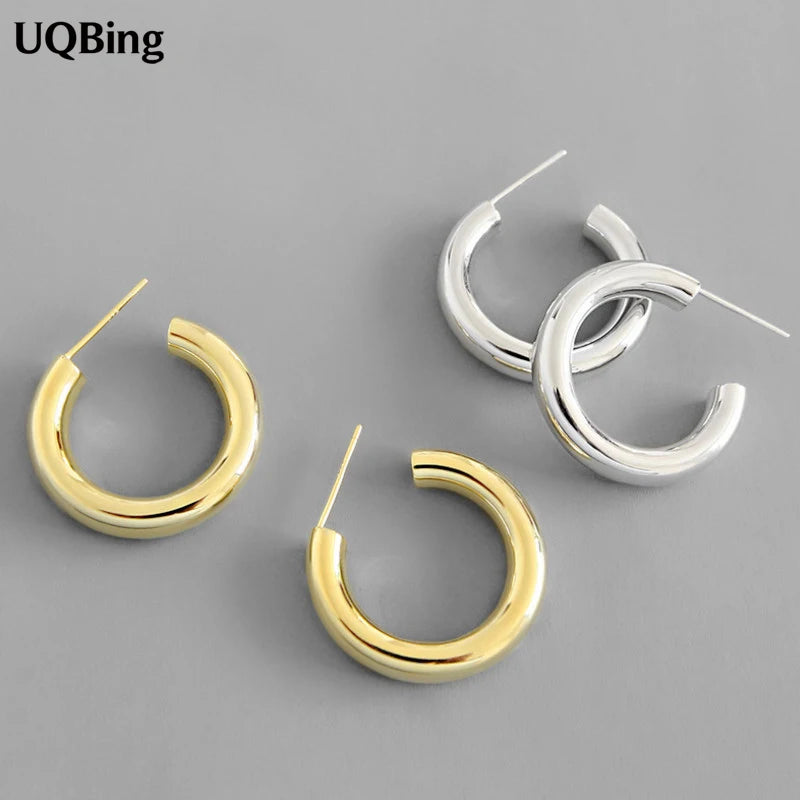 Round Circle Women Hoop Earrings Gold/Silver Jewelry