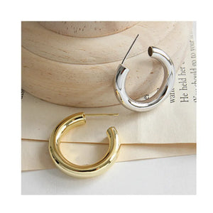 Round Circle Women Hoop Earrings Gold/Silver Jewelry