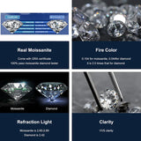 Round Moissanite Stone All Size 100%VVS1 D Moissanite