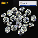 Round Moissanite Stone 100%VVS1 D for Jewelry Making