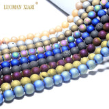 Natural Quartz Geode Agate Stone Beads 6/8/10/12mm Strand 15''