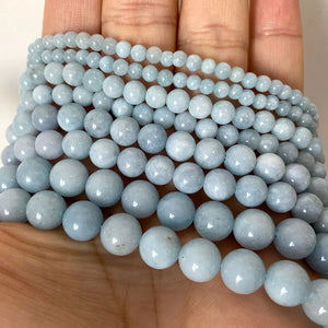 Natural Stone Beads Light Aquamarine 4/6/8/10MM