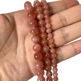 Orange Sun Stone Beads 6/8/10MM 15'' for DIY Jewelry