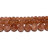 Orange Sun Stone Beads 6/8/10MM 15'' for DIY Jewelry