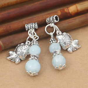 S925 Thai Silver Carp DIY Bracelet Pendant
