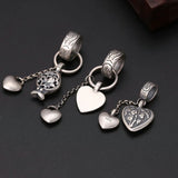 Thai Silver Love Flower Pendant Necklace