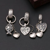 Thai Silver Love Flower Pendant Necklace