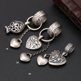 Thai Silver Love Flower Pendant Necklace