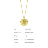 S925 Sterling Silver Coin Necklace Bee Pendant Jewelry