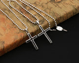S925 Sterling Silver Epoxy Cross Pendant