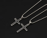 S925 Sterling Silver Epoxy Cross Pendant