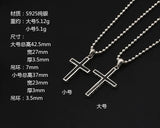 S925 Sterling Silver Epoxy Cross Pendant