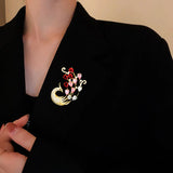 Zircon Bird Brooch Phoenix Pins Clothing Accessories Animal Corsage