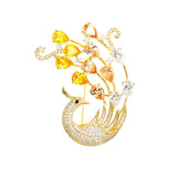 Zircon Bird Brooch Phoenix Pins Clothing Accessories Animal Corsage