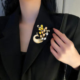 Zircon Bird Brooch Phoenix Pins Clothing Accessories Animal Corsage