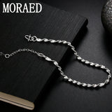 925 Silver Twisted Wave Chain Bracelet for Women