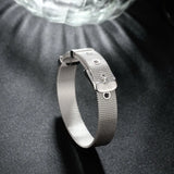 Silver Web Watch Belt Bracelet, 10mm, Fashion Lucky, Party Jewelry