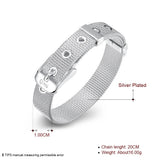 Silver Web Watch Belt Bracelet, 10mm, Fashion Lucky, Party Jewelry