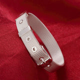 Silver Web Watch Belt Bracelet, 10mm, Fashion Lucky, Party Jewelry