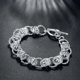 Silver Plated Chain Bracelet Wedding H072