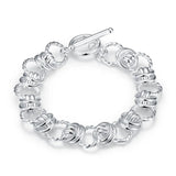 Silver Plated Chain Bracelet Wedding H072