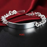 Silver Plated Chain Bracelet Wedding H072