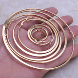 Stainless Steel Round Hoop Earrings 30mm